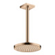 hansgrohe Deckenanschluss 300mm, polished red gold, eckig-2