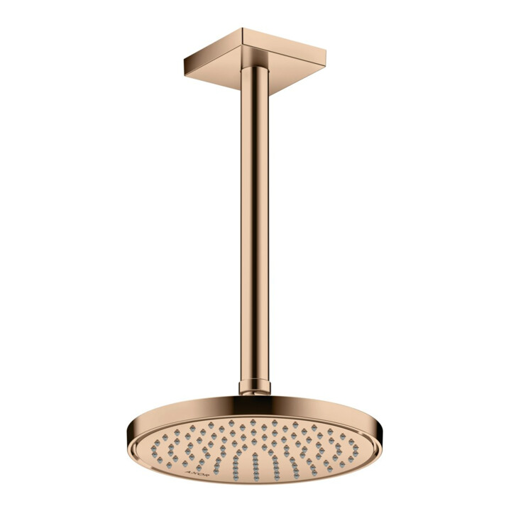 hansgrohe Deckenanschluss 300mm, polished red gold, eckig