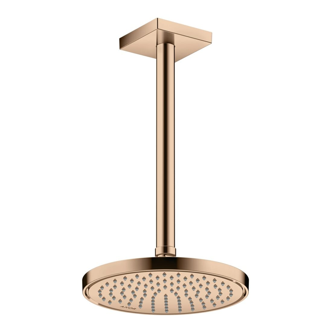 hansgrohe Deckenanschluss 300mm, polished red gold, eckig
