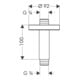 hansgrohe Deckenanschluss DN 20 chrom 100mm
