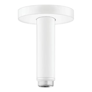 hansgrohe Deckenanschluss S 100mm, mattweiß, runde Rosette