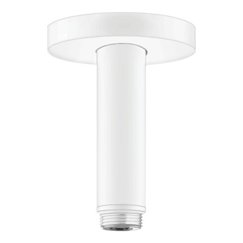 hansgrohe Deckenanschluss S 100mm, mattweiß, runde Rosette