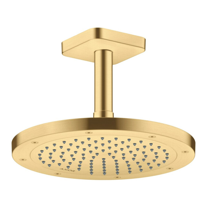 hansgrohe Deckenanschluss softsquare Axor 100 mm, optique or brossé, carré