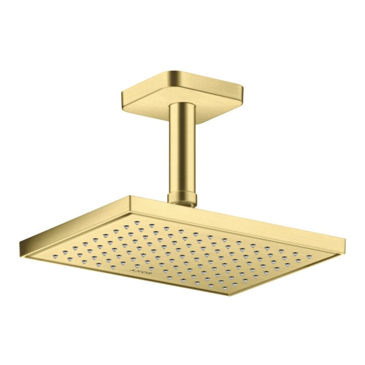 hansgrohe Deckenanschluss softsquare Axor 100mm, brushed brass, eckig