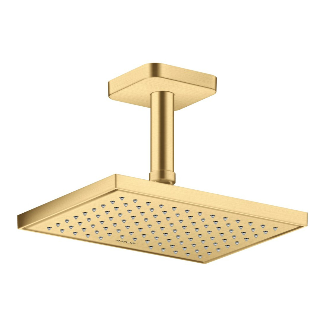 hansgrohe Deckenanschluss softsquare Axor 100mm, brushed gold optic, eckig
