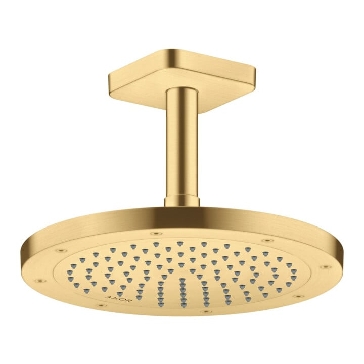 hansgrohe Deckenanschluss softsquare Axor 100mm, brushed gold optic, eckig