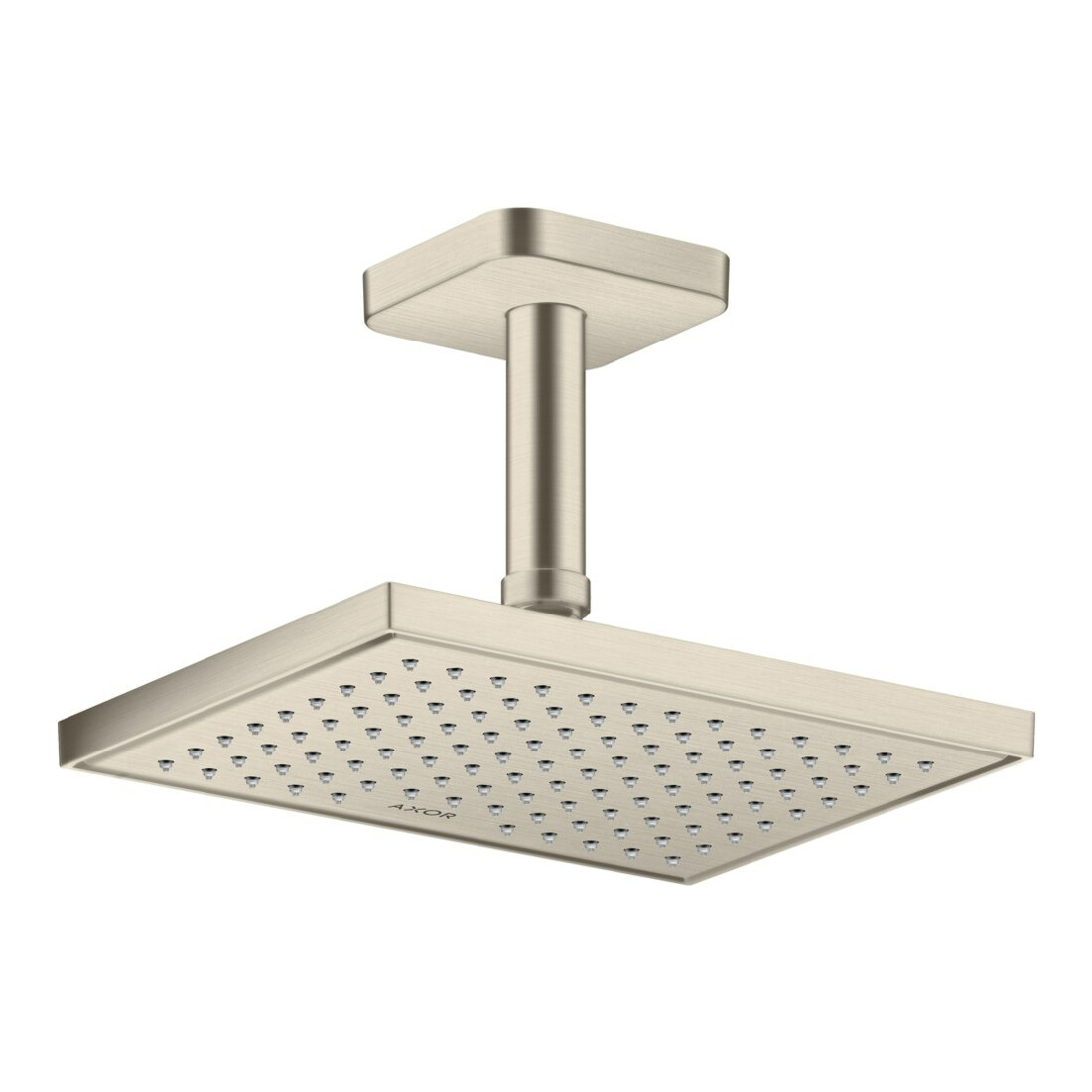 hansgrohe Deckenanschluss softsquare Axor 100mm, brushed nickel, eckig