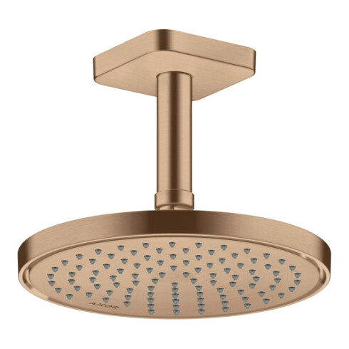 hansgrohe Deckenanschluss softsquare Axor 100mm, brushed red gold, eckig