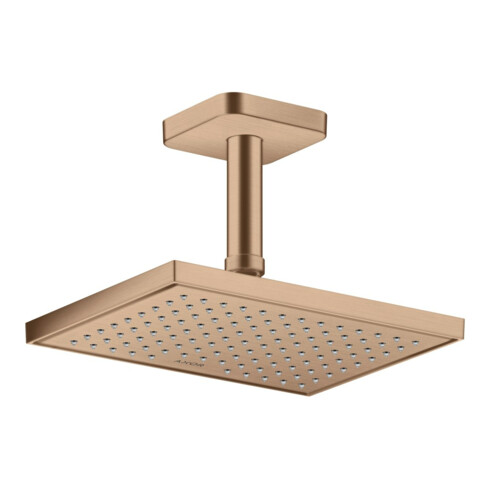 hansgrohe Deckenanschluss softsquare Axor 100mm, brushed red gold, eckig