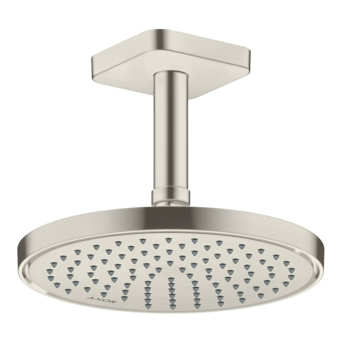 hansgrohe Deckenanschluss softsquare Axor 100mm, Edelstahl-Optik, eckig