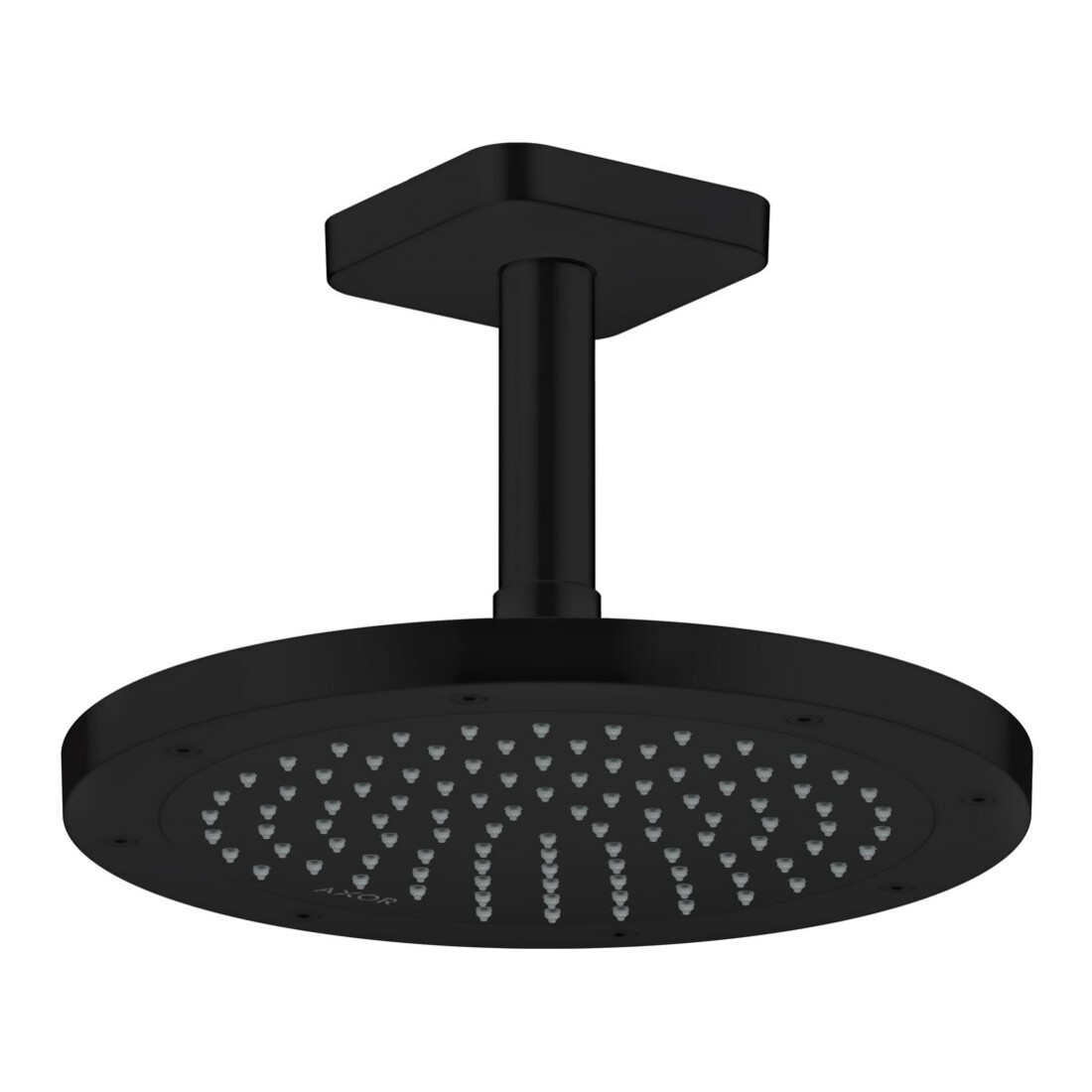 hansgrohe Deckenanschluss softsquare Axor 100mm, mattschwarz, eckig