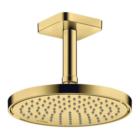 hansgrohe Deckenanschluss softsquare Axor 100mm, polished gold optic, eckig
