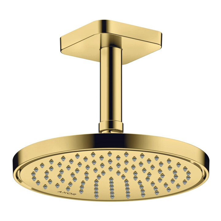 hansgrohe Deckenanschluss softsquare Axor 100mm, polished gold optic, eckig