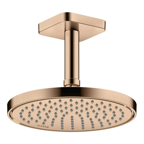 hansgrohe Deckenanschluss softsquare Axor 100mm, polished red gold, eckig