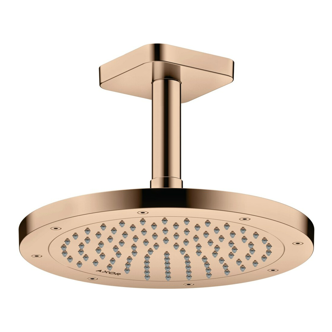hansgrohe Deckenanschluss softsquare Axor 100mm, polished red gold, eckig