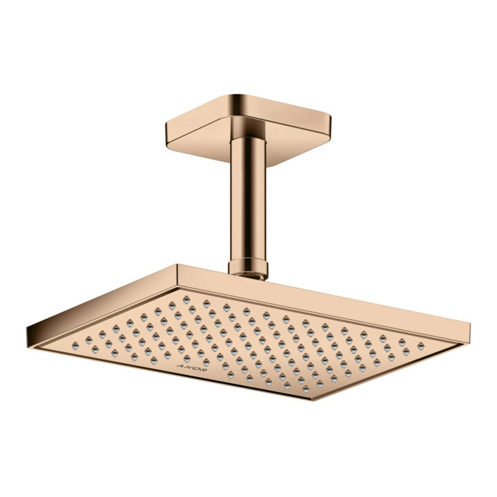 hansgrohe Deckenanschluss softsquare Axor 100mm, polished red gold, eckig