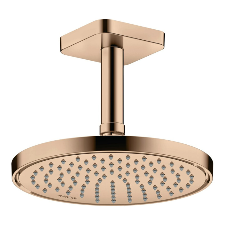 hansgrohe Deckenanschluss softsquare Axor 100mm, polished red gold, eckig