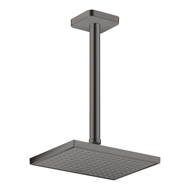hansgrohe Deckenanschluss softsquare Axor 300mm, brushed black chrome, eckig