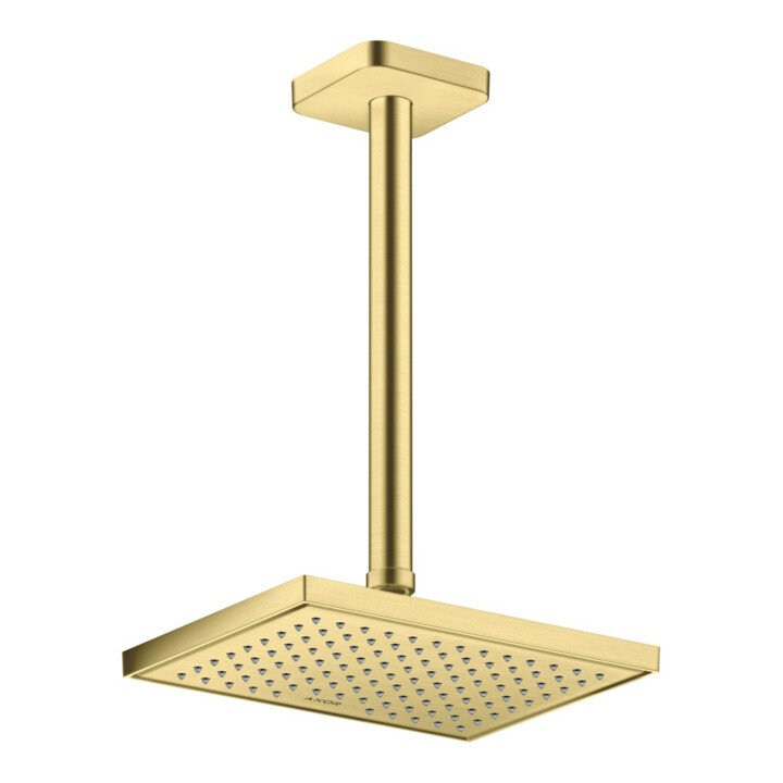 hansgrohe Deckenanschluss softsquare Axor 300mm, brushed brass, eckig
