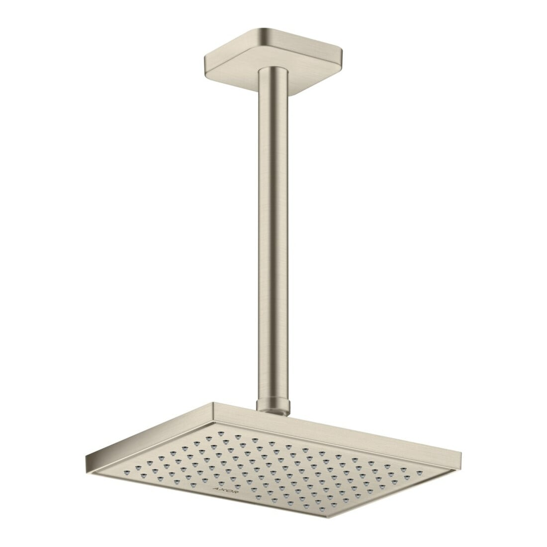 hansgrohe Deckenanschluss softsquare Axor 300mm, brushed nickel, eckig