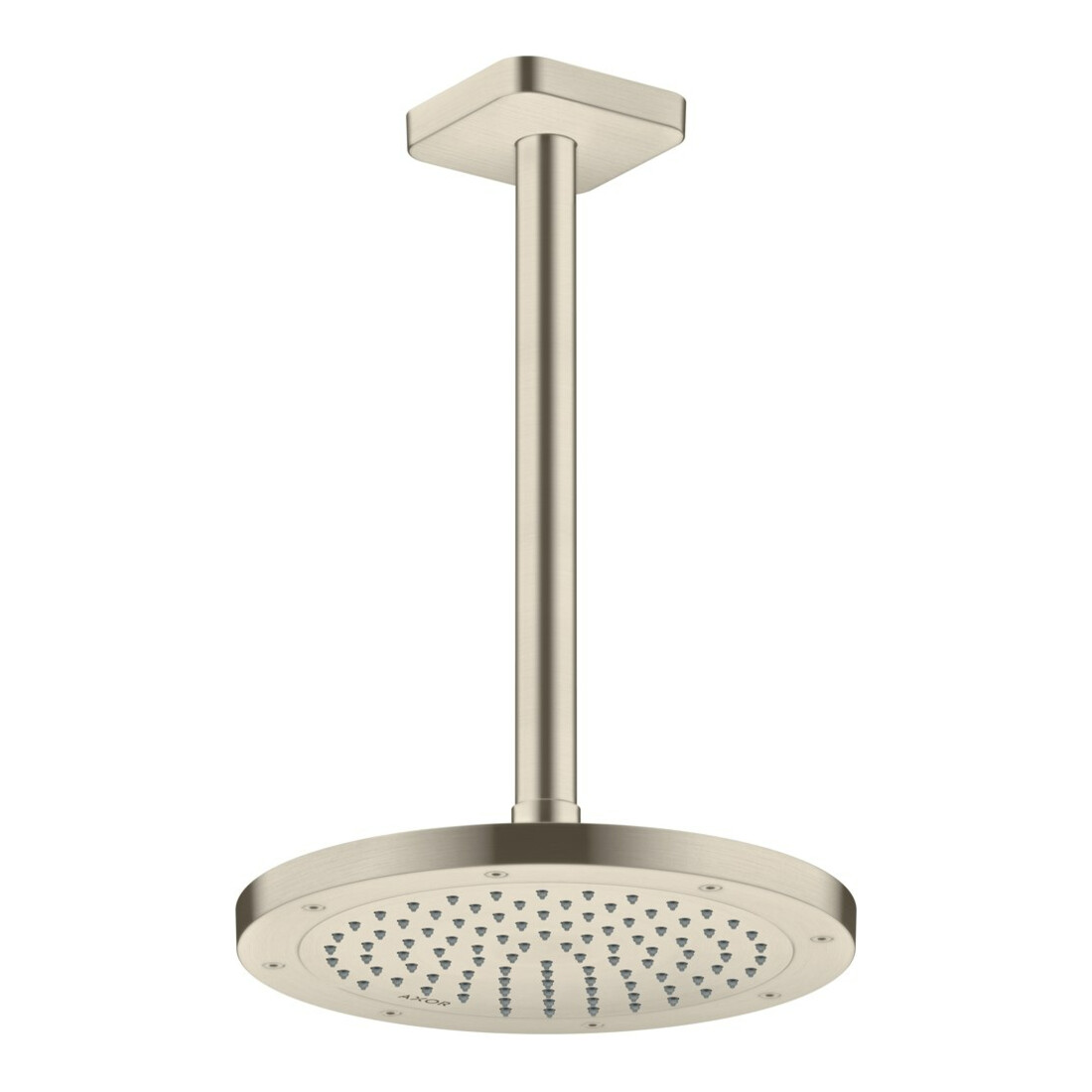 hansgrohe Deckenanschluss softsquare Axor 300mm, brushed nickel, eckig