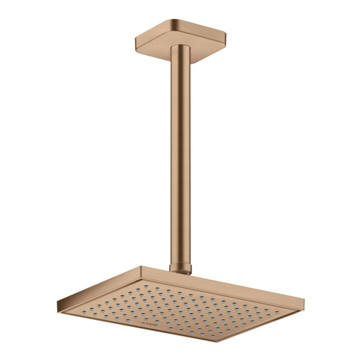 hansgrohe Deckenanschluss softsquare Axor 300mm, brushed red gold, eckig