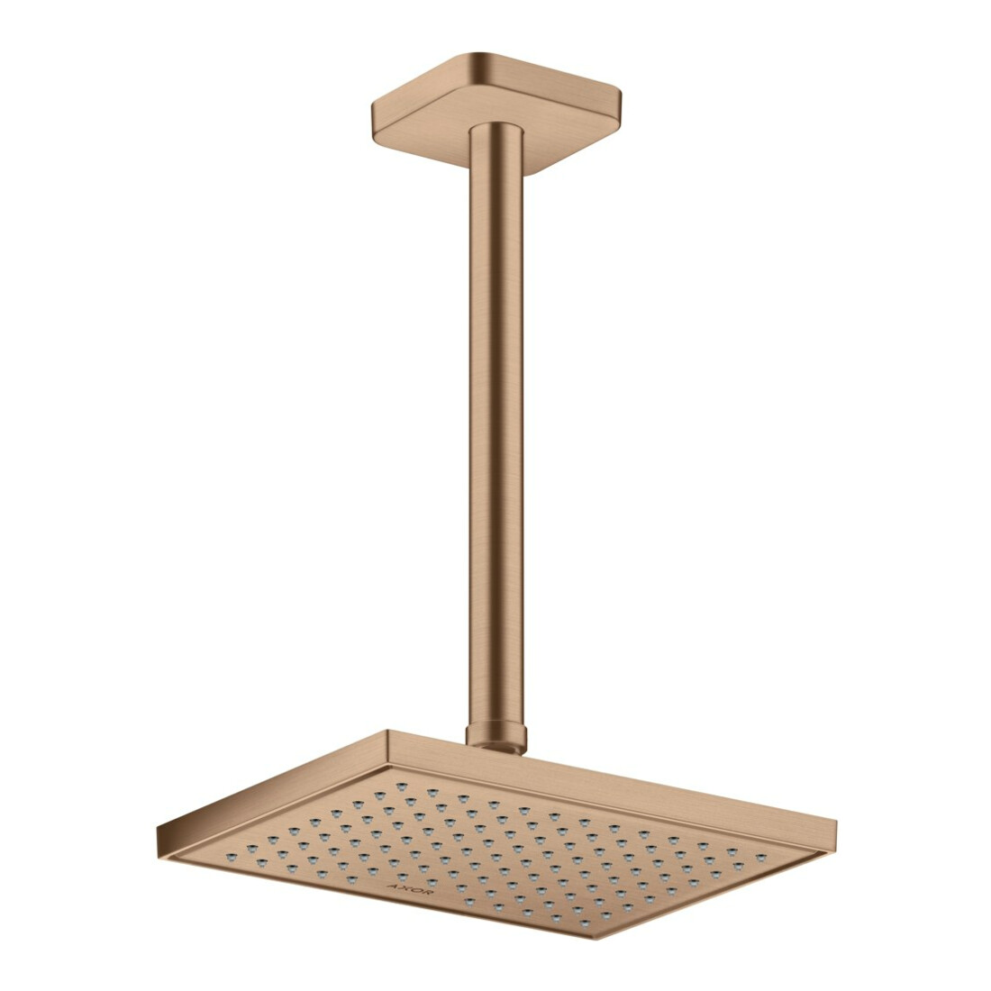 hansgrohe Deckenanschluss softsquare Axor 300mm, brushed red gold, eckig