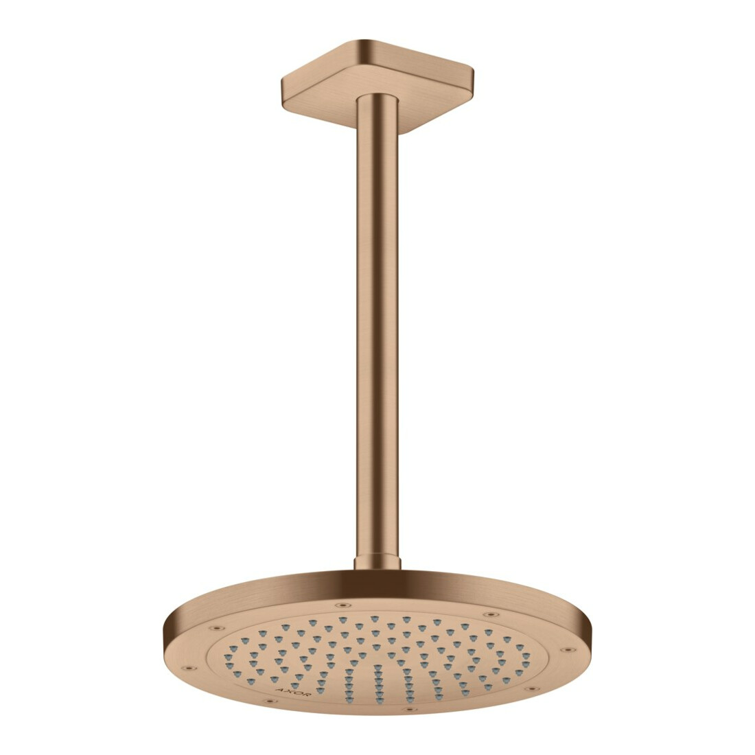 hansgrohe Deckenanschluss softsquare Axor 300mm, brushed red gold, eckig