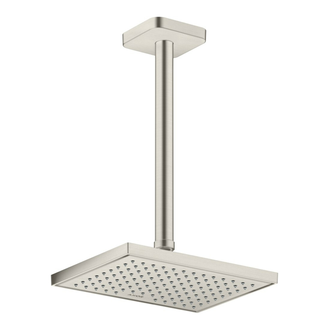 hansgrohe Deckenanschluss softsquare Axor 300mm, Edelstahl-Optik, eckig