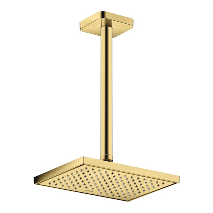 hansgrohe Deckenanschluss softsquare Axor 300mm, polished gold optic, eckig