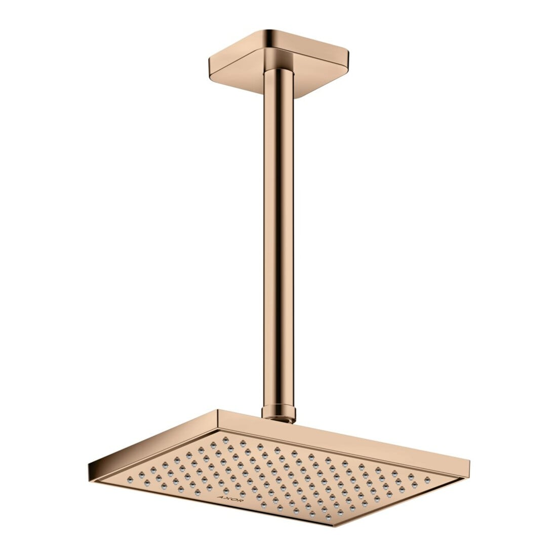 hansgrohe Deckenanschluss softsquare Axor 300mm, polished red gold, eckig