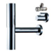 hansgrohe Designsiphon Flowstar G 1 1/4, m 2 Eckventilen u. Schuber, chr-1