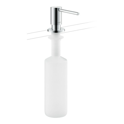 hansgrohe Distributeur de liquide vaisselle version EB, bec 91 mm, chrome brillant bleu