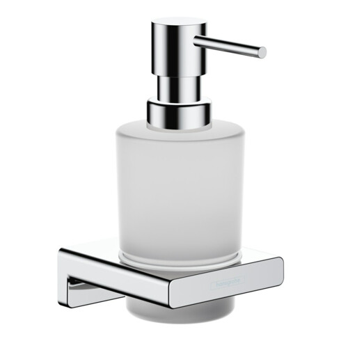 hansgrohe Distributeur de lotion AddStoris fixation murale, insert en verre, métal, chrome