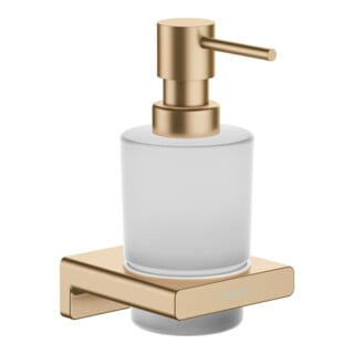 hansgrohe Distributeur de lotion AddStoris mural, verre, métal, bronze brossé