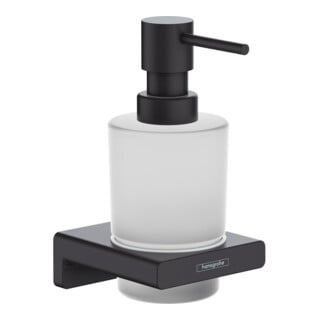hansgrohe Distributeur de lotion AddStoris mural, verre, métal, noir mat
