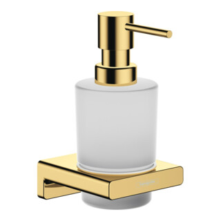 hansgrohe Distributeur de lotion AddStoris mural, verre, métal, or poli