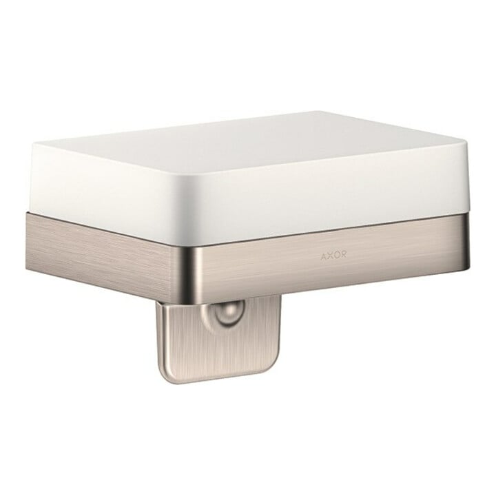 hansgrohe Distributeur de lotion Axor universel avec étagère, verre, aspect inox