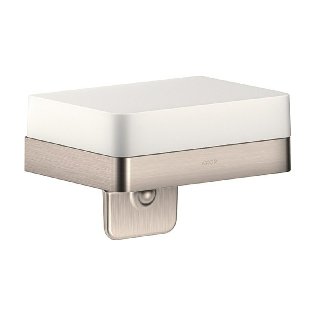 hansgrohe Distributeur de lotion Axor universel avec étagère, verre, aspect inox