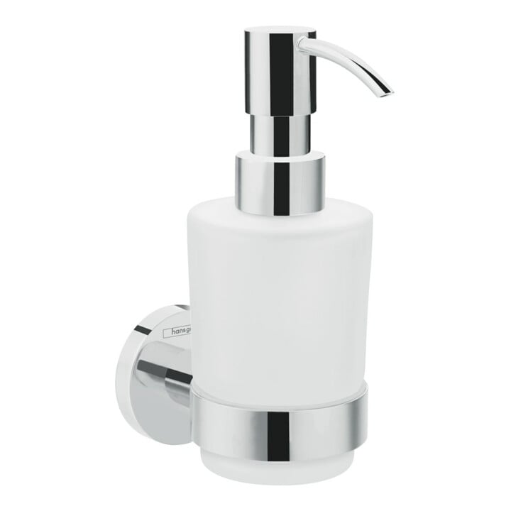 hansgrohe Distributeur de lotion Logis Universal mural, verre mat, métal chromé