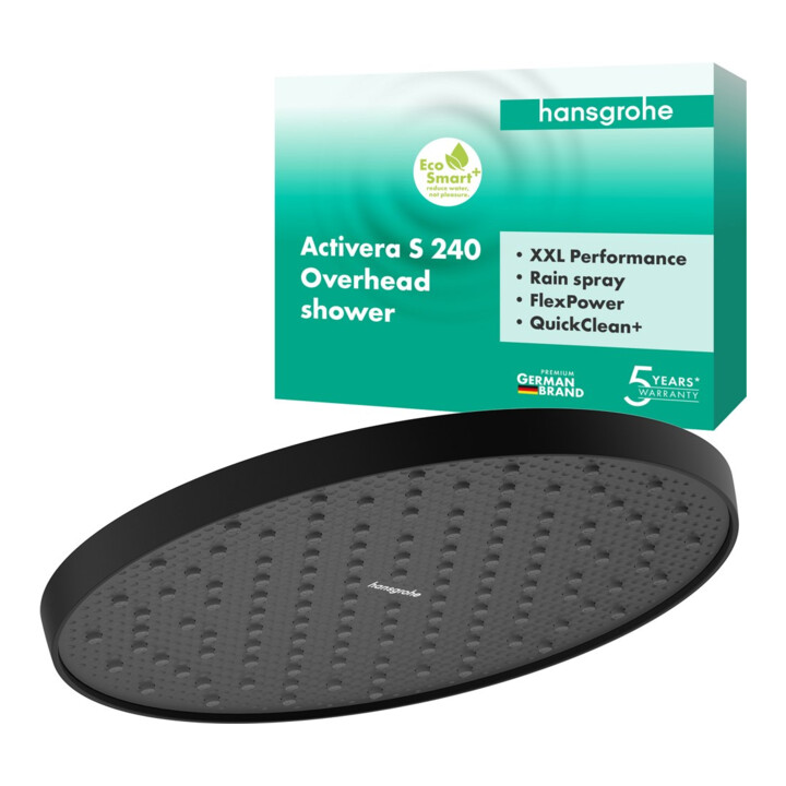 hansgrohe Douche de tête ACT S DN15 EcoSmart+ 5,5 l/min noir mat