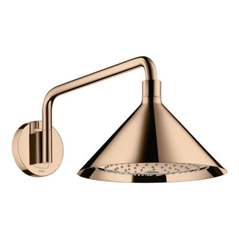 hansgrohe Douche de tête Axor avec bras, chromé, 240 mm, 2 jets, poli miroir