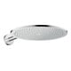 hansgrohe Douche de tête Axor avec bras, chromé, 350 mm, 1 jet, aspect acier inoxydable-1