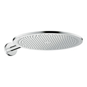 hansgrohe Douche de tête Axor avec bras, chromé, 350 mm, 1 jet, aspect acier inoxydable