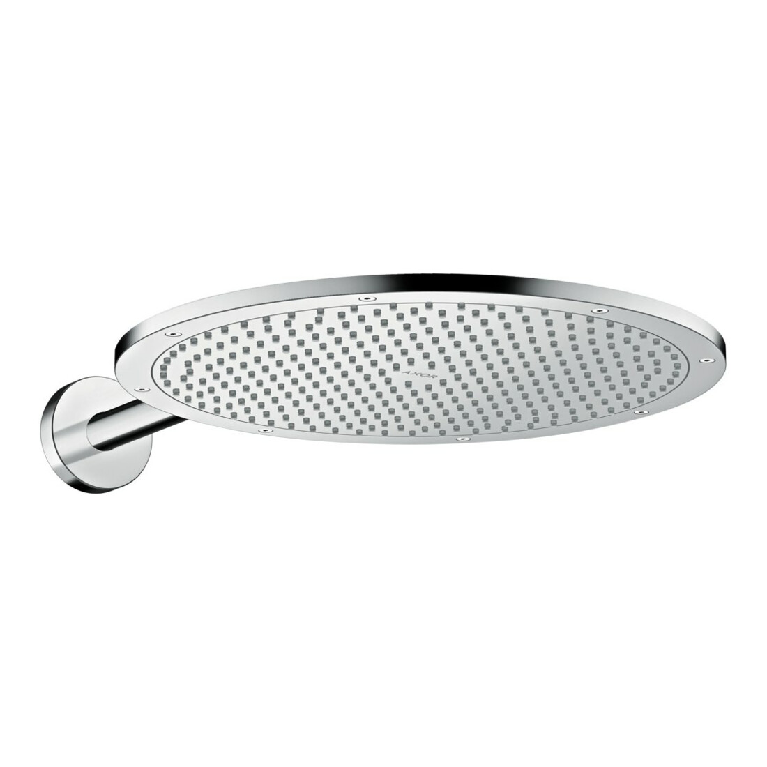 hansgrohe Douche de tête Axor avec bras, montage mural, 350 mm, 1 an, inox brossé