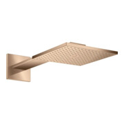 hansgrohe Douche de tête Axor avec bras mural, 250x250 mm, 1 an, or rouge poli