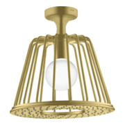 hansgrohe Douche de tête Axor Nendo 275 1jet avec raccord plafond, 275 mm, 1 jet, laiton brossé