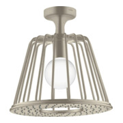 hansgrohe Douche de tête Axor Nendo 275 1jet avec raccord plafond, 275 mm, 1 jet, nickel brossé