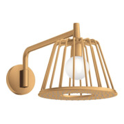 hansgrohe Douche de tête Axor Nendo avec bras, chromé mat, 275 mm, 1 an, or brossé optique