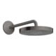 hansgrohe Douche de tête Axor One avec bras de douche, 1 jet, chrome noir brossé-1